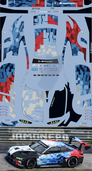 Decal BMW M4 GT4 EVO DTM 2025 TEST FFSFD1077v10